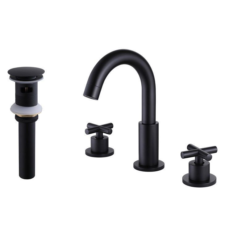 Aimasha Widespread Bathroom Faucet with Drain Assembly Wayfair